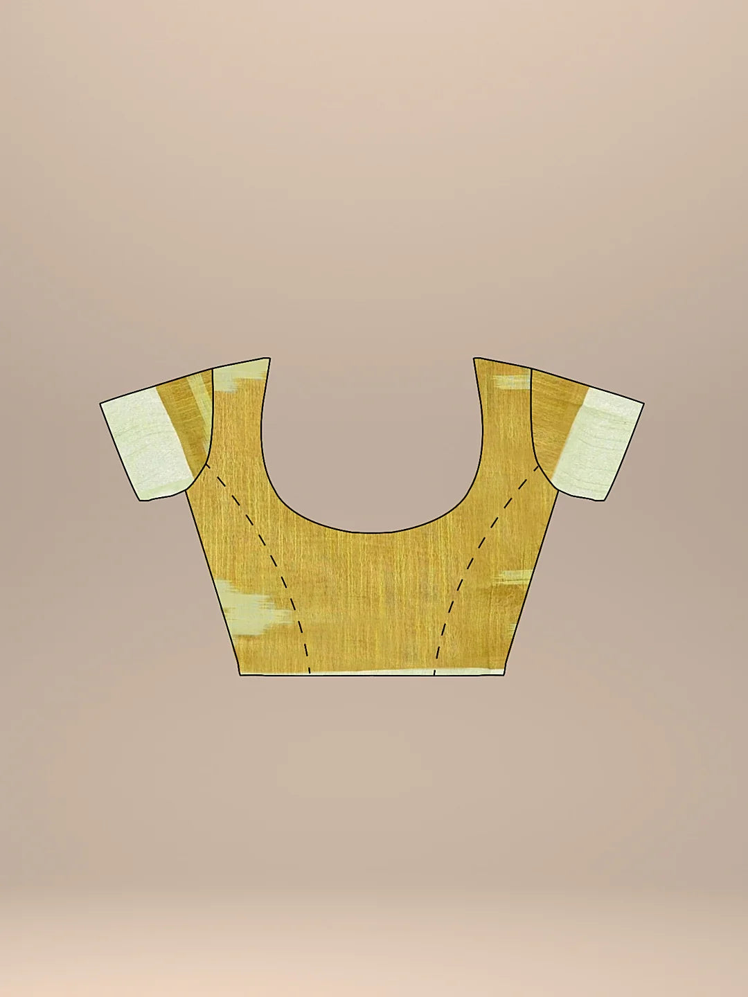 ORANGE COLOR PURE COTTON WOVEN DESIGN IKAT HANDLOOM SAREE