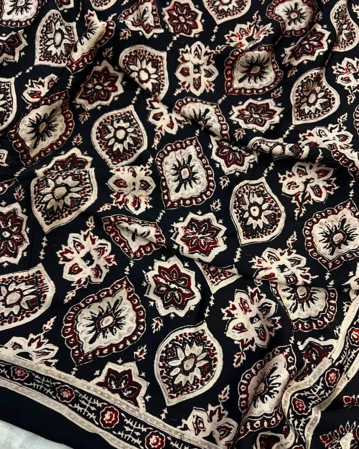 Attractive - Multi Mangalagiri Cotton Saree With Designer Blouse - PC-106