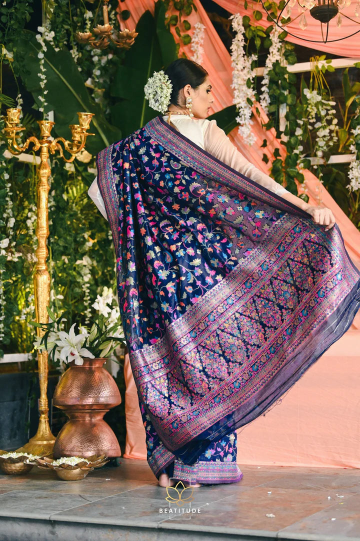 Multi-Color Kashmiri Weaving Soft Modal Silk Saree