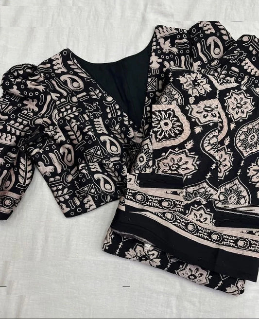Awsome- Multi Mangalagiri Cotton Saree With Designer Blouse - PC-112