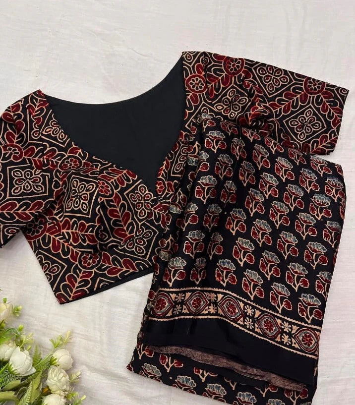 Magic- Multi Mangalagiri Cotton Saree With Designer Blouse - PC-113